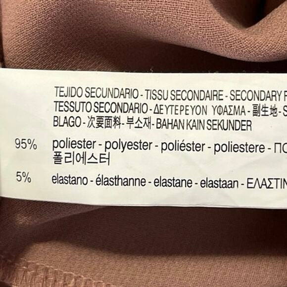 ZARA Women's Brown Beige Tan Sleeveless Camisole Slip V-Neck Cami Mini Dress M - Picture 6 of 6